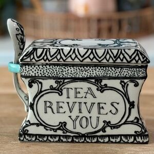 Anthropologie Sketched Story Tea Box, Rare Out of Stock